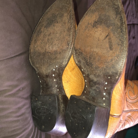 Handmade ostrich skin boots - Picture 7 of 10